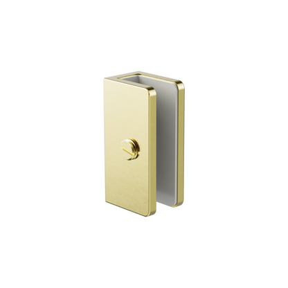 SHOWER U BRACKET 10MM GLASS BRUSHED GOLD