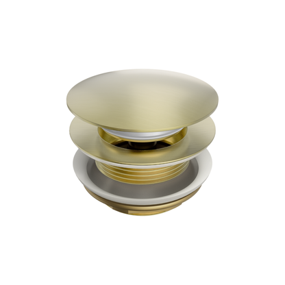 Short Pop Up Bath Waste 40mm Without Overflow Brushed Gold - NRA709BG