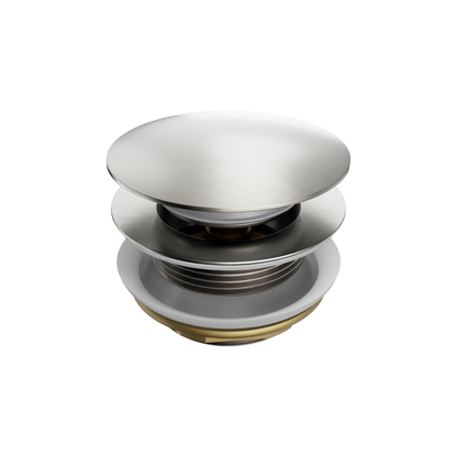 Short Pop Up Bath Waste 40mm Without Overflow Brushed Nickel - NRA709BN