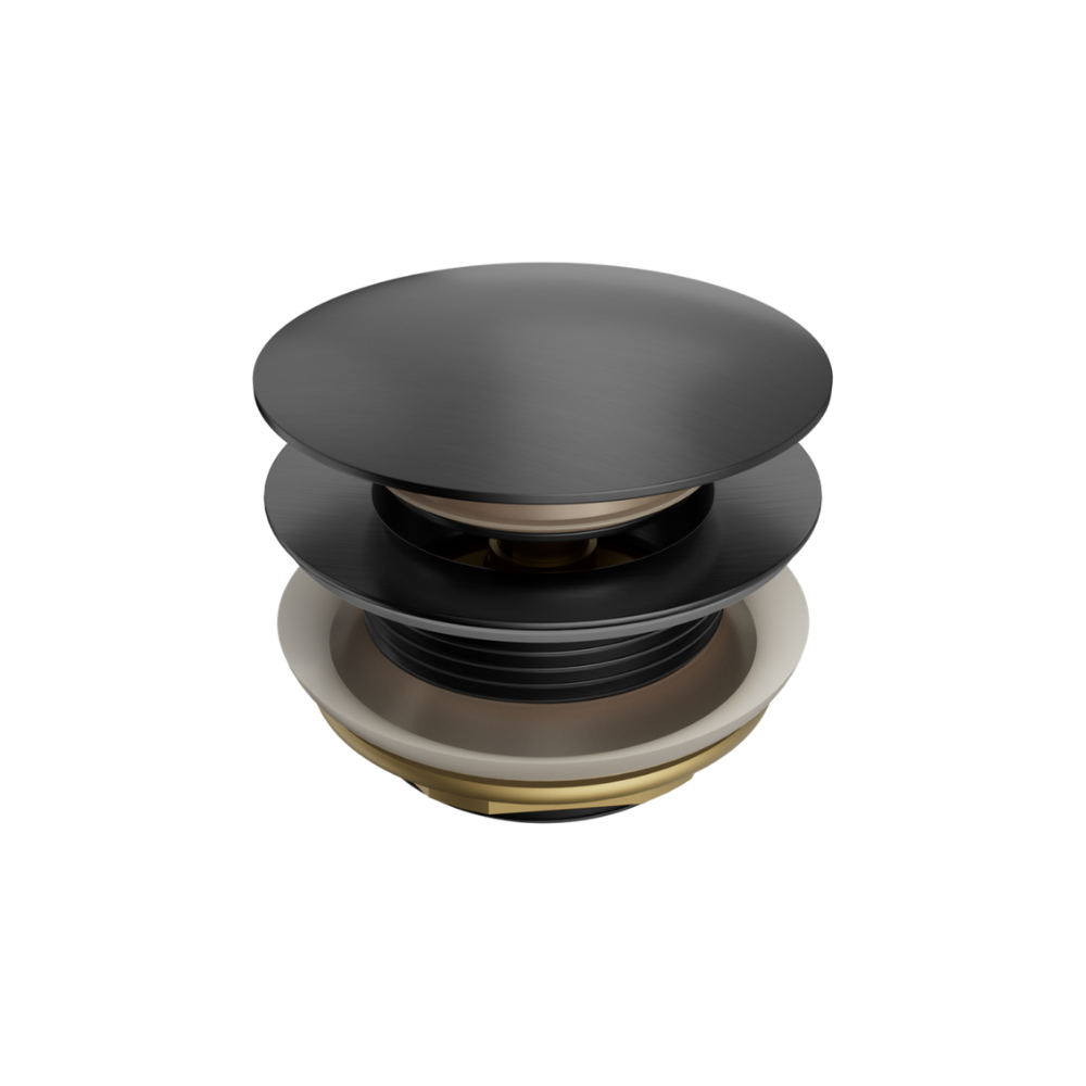 Short Pop Up Bath Waste 40mm Without Overflow Gun Metal - NRA709GM