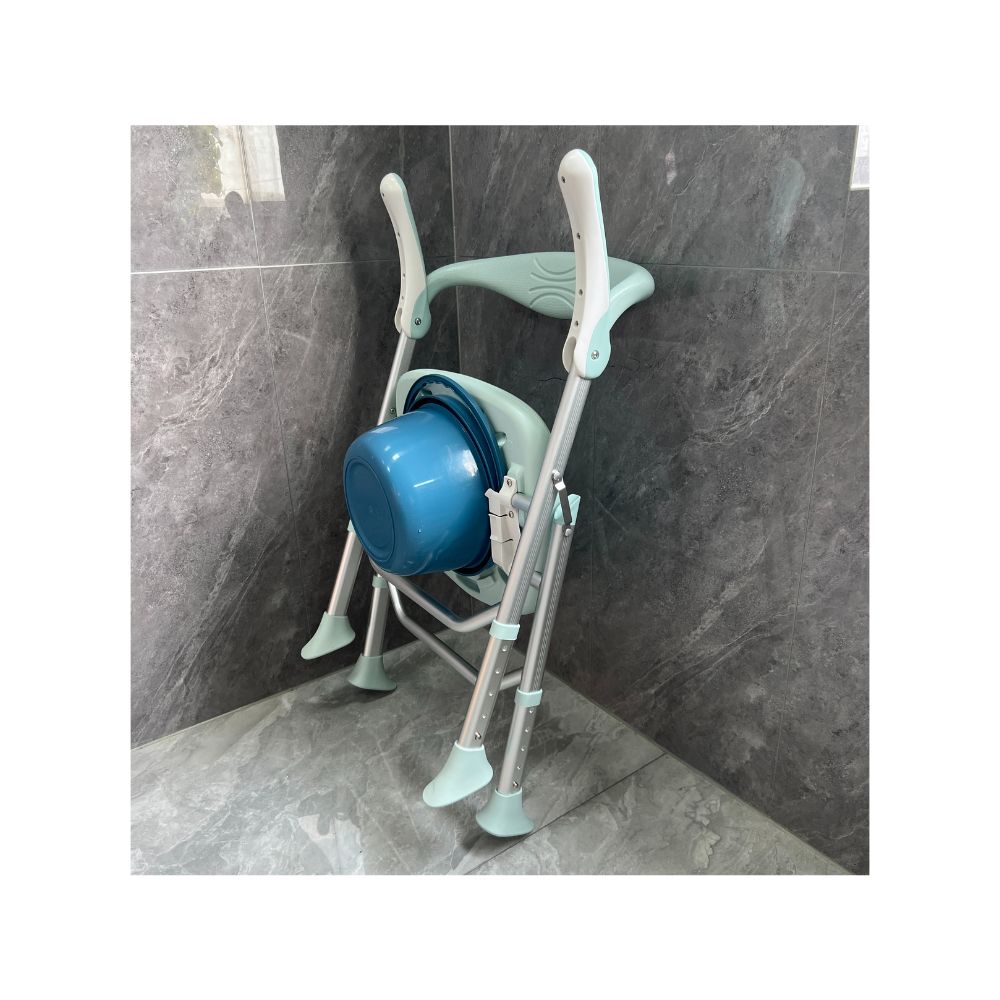 Shower Chair and Bathroom Commode Portable Lightweight Fold Up Aluminum 150kg - S03C3