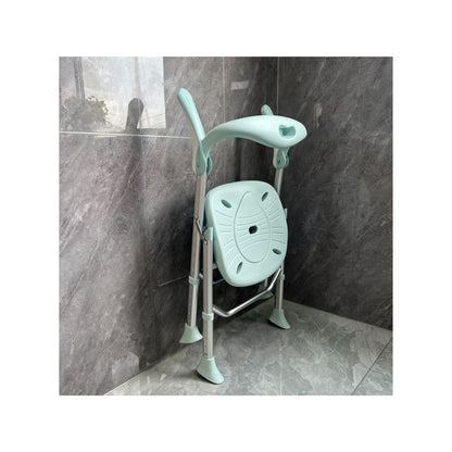 Shower Chair and Bathroom Commode Portable Lightweight Fold Up Aluminum 150kg - S03C3