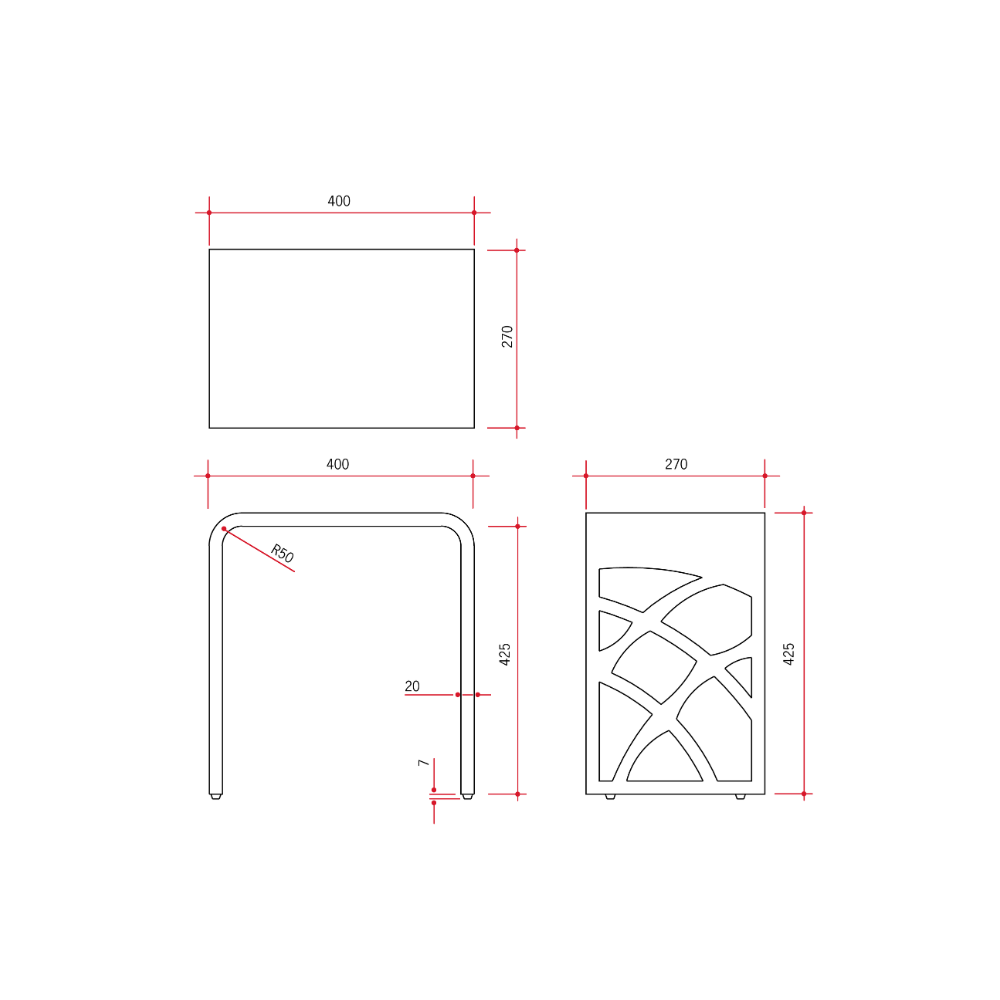 Shower Stool Ivy 400x270mm - Black - IS4027B