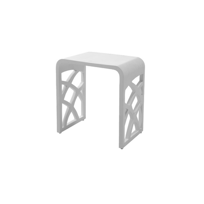 Ivy Shower Stool 400x270mm - White - IS4027W