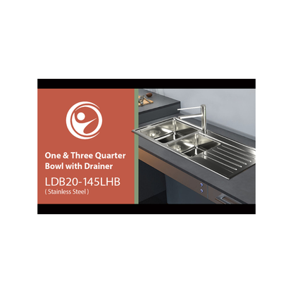 Sink Care Double With Drainer - Left Hand Bowl - LDB20-145LHB