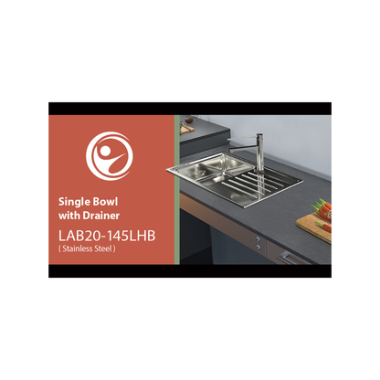 Sink & Drainer Care Single - Left Hand Bowl - LAB20-145-LHB