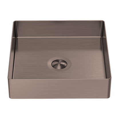 Square 400mm Stainless Steel Basin Brushed Bronze - NRB401sBZ