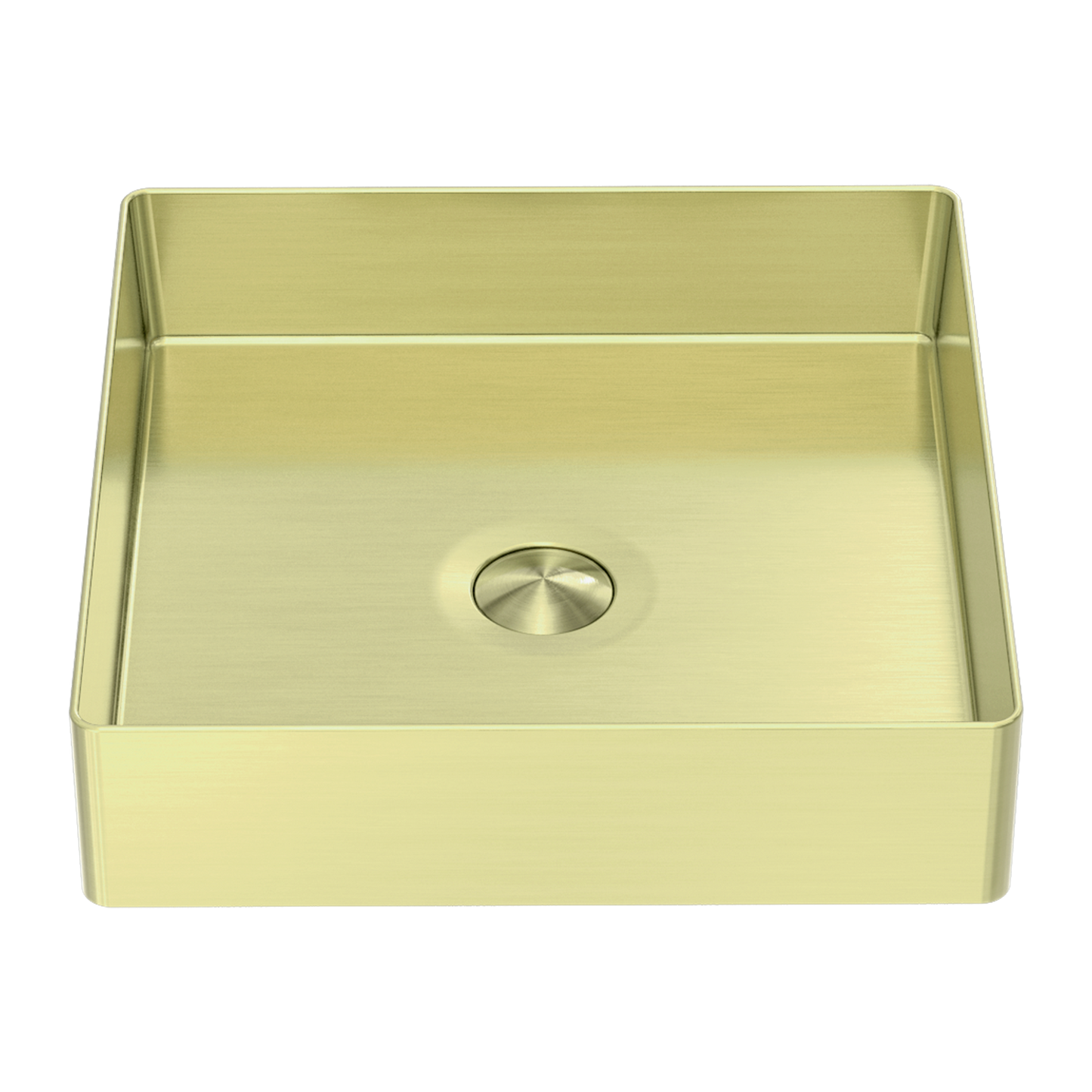 Square 400mm Stainless Steel Basin Brushed Gold - NRB401sBG