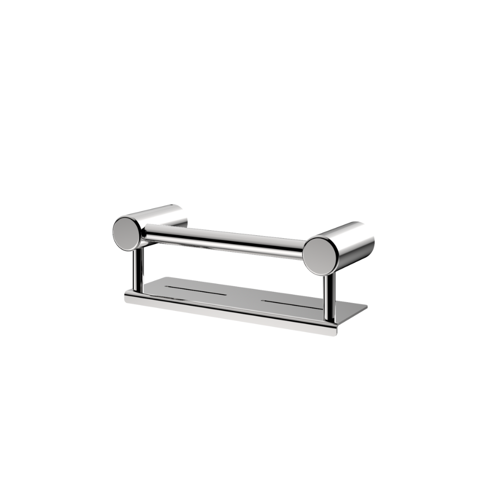 Stocktake Calibre Terra 25mm x 300 Grab Rail with Shelf Polished Stainless Chrome - RE1SH30C