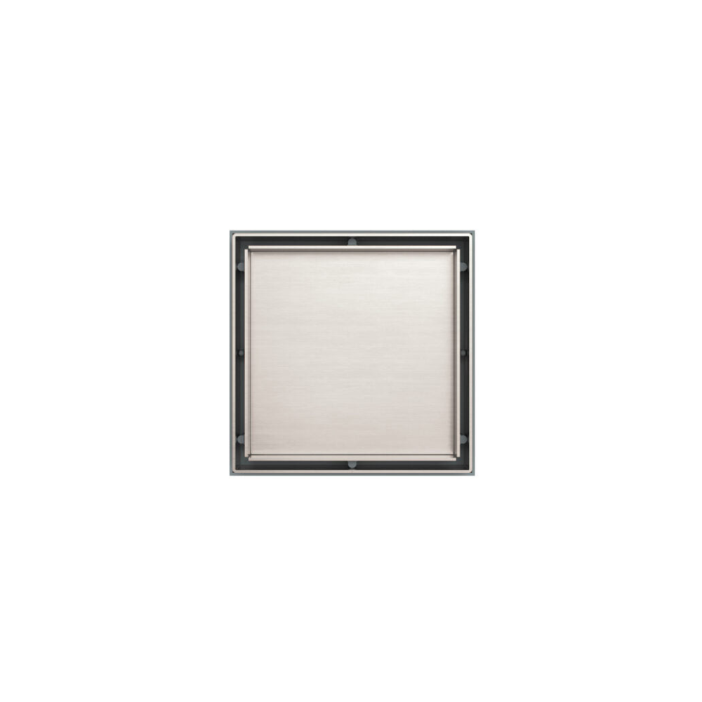 Tile Insert Floor Waste 100mm Outlet Brushed Nickel - NRFW002BN