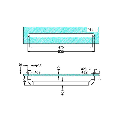 TOWEL BAR 500MM GUN METAL