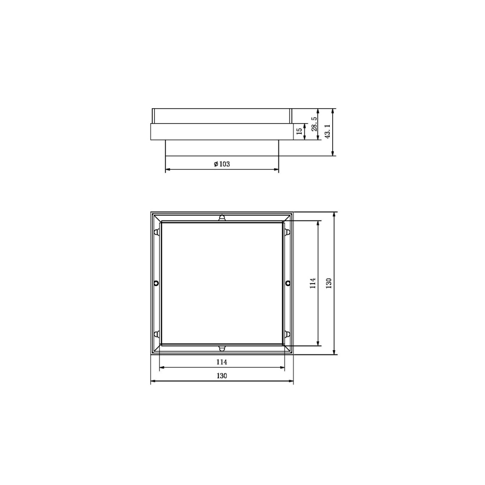 Tile Insert Floor Waste 100mm Outlet Brushed Nickel - NRFW002BN