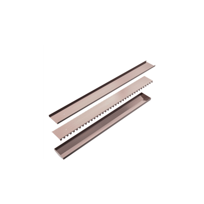 Tile Insert V Channel 900x106mm Floor Grate 80mm Outlet Brushed Bronze - NRFG003HSBZ
