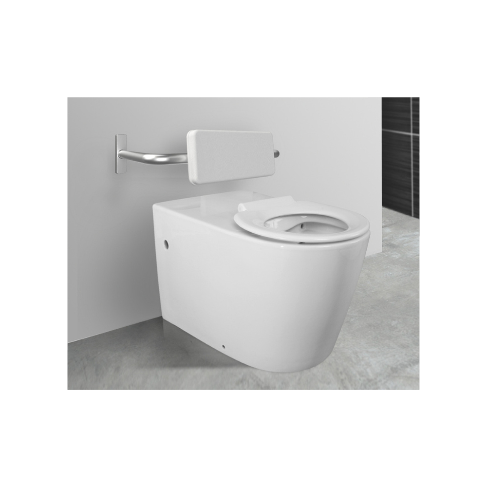 Toilet Pan 800mm AS1428.1 DDA Accessible - White Seat - HDC692-HEBTW