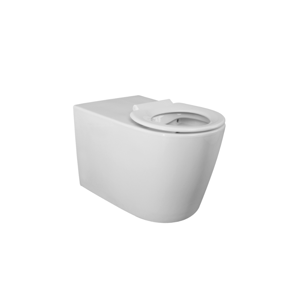 Toilet Pan 800mm AS1428.1 DDA Accessible - White Seat - HDC692-HEBTW