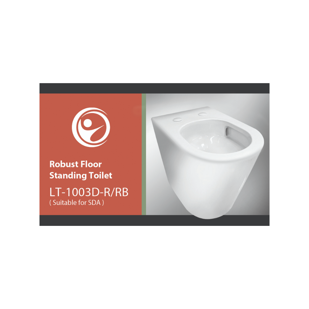 Toilet Pan Robust Wall Faced 580mm -  LT-1003D-R/RB