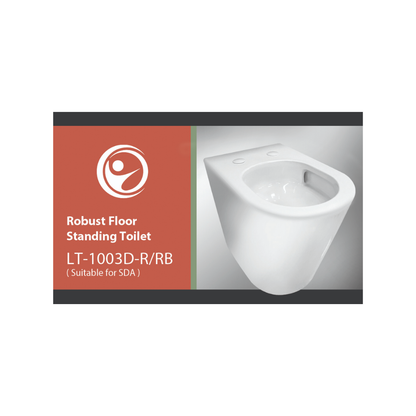 Toilet Pan Robust Wall Faced 580mm -  LT-1003D-R/RB