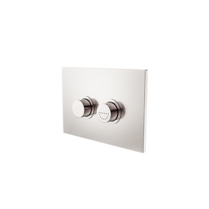 Toilet Raised Flush Button Panel AS1428.1 DDA Accessible Pneumatic for G30035 Cistern Brushed Nickel - NRCRPL002BN