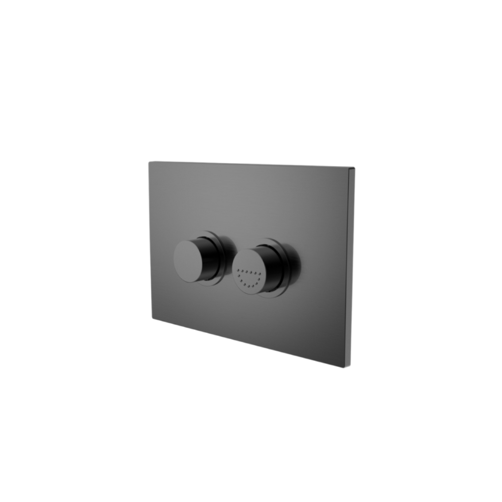 Toilet Raised Flush Button Panel AS1428.1 DDA Accessible Pneumatic for G30035 Cistern Gun Metal - NRCRPL002GM