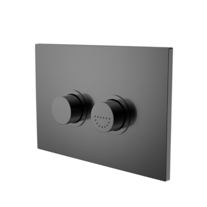 Toilet Raised Flush Button Panel AS1428.1 DDA Pneumatic Gun Metal - NRCRPL002GM