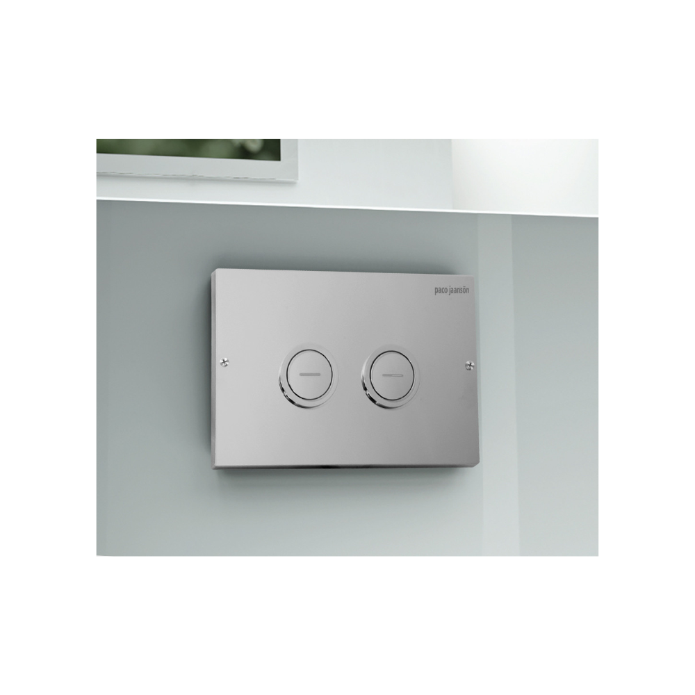 Toilet Robust Care Flush Button Panel Pneumatic For PJ-G30035 II Cistern Chrome - PJ-GRB001-SS