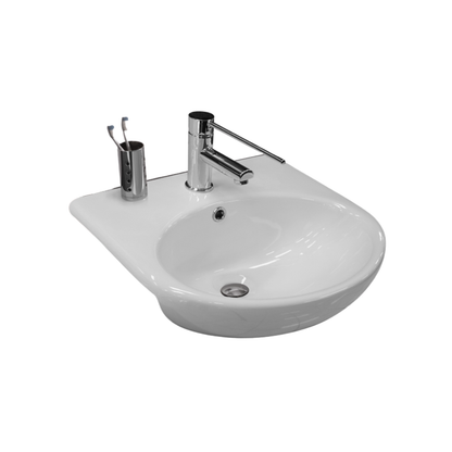 Washbasin Care 500mm Roma Semi-Recessed Ceramic - LG-704