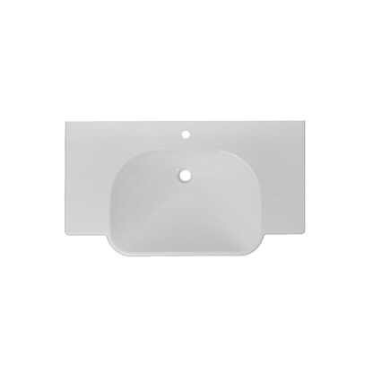 Washbasin DDA AS1428.1 Accessible Solid Surface Resin 1000mm Gloss White - WBM-1000-1W