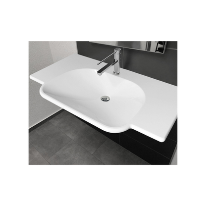 Washbasin DDA AS1428.1 Accessible Solid Surface Resin 1000mm Gloss White - WBM-1000-1W