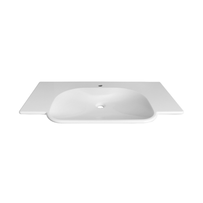 Washbasin DDA AS1428.1 Accessible Solid Surface Resin 1000mm Gloss White - WBM-1000-1W