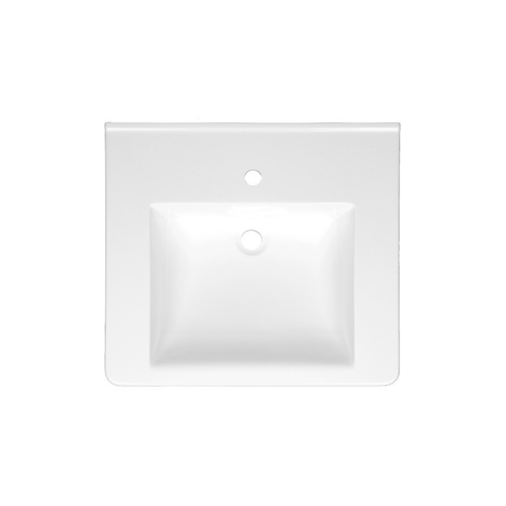 Washbasin DDA AS1428.1 Accessible Solid Surface Resin 600mm Gloss White - WBM-601-ECO-1W