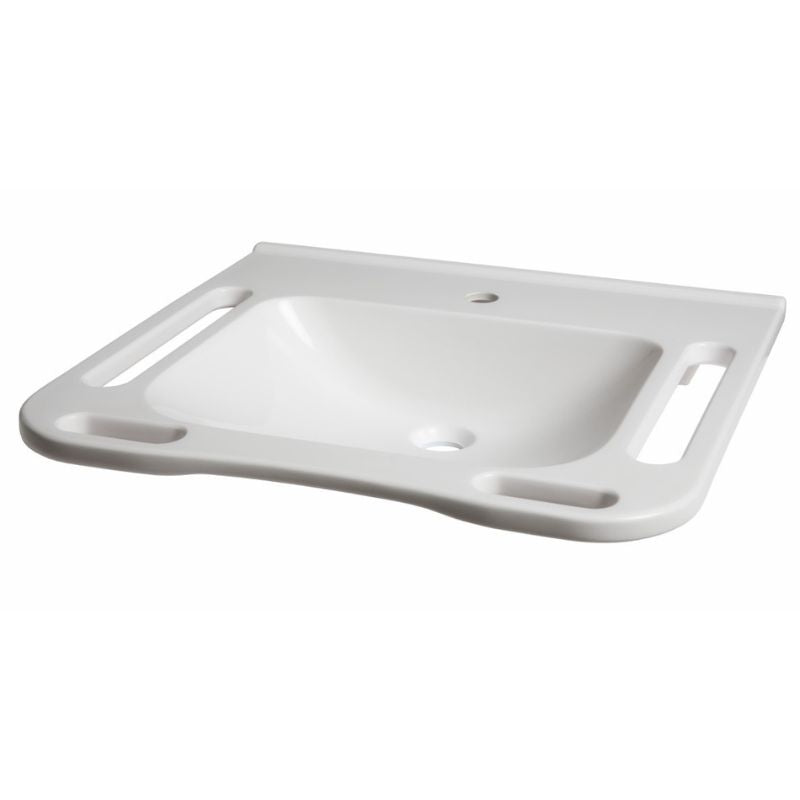 Washbasin Solid Surface Resin 600mm Gloss White - WBM-602-1W