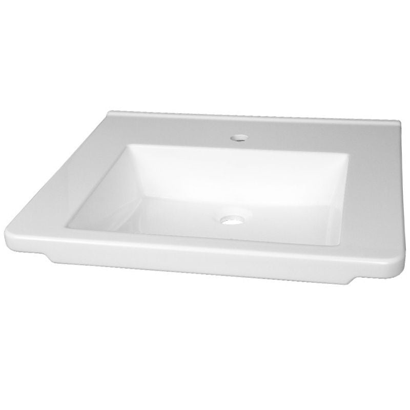 Washbasin Solid Surface Resin 600mm Gloss White