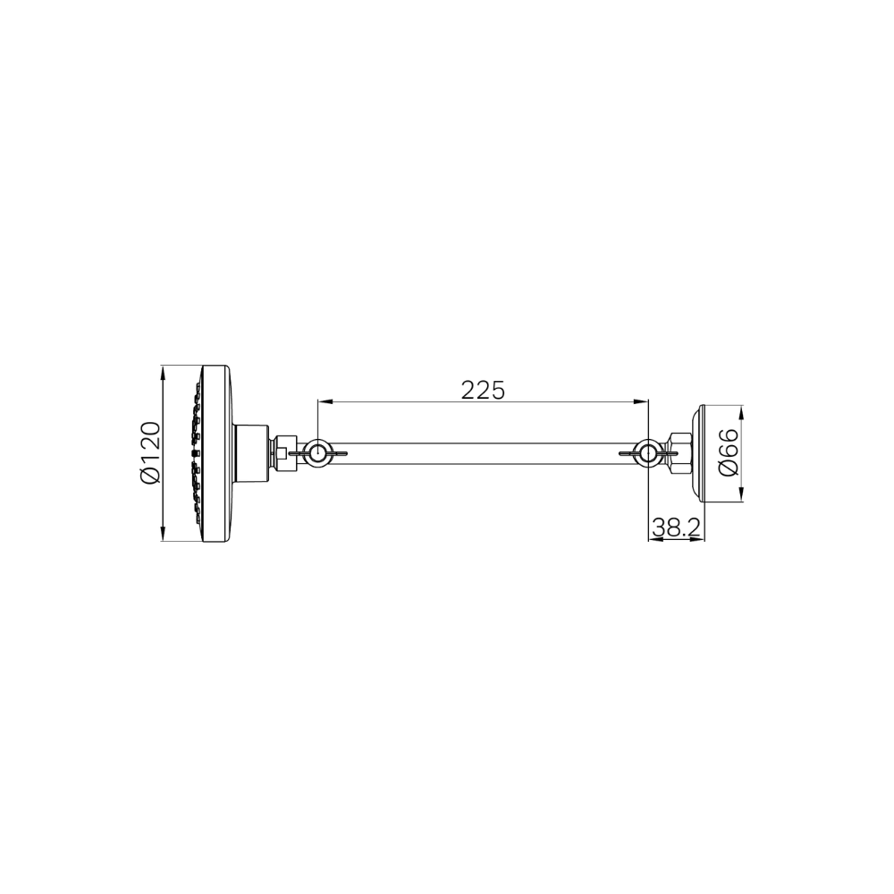X Plus All Direction Shower Head Matte Black - NR201605MB