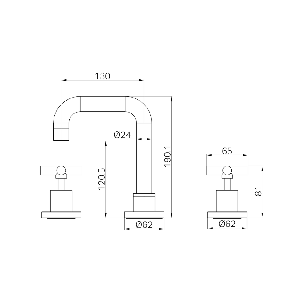 X Plus Basin Set Brushed Gold - NR201601BG