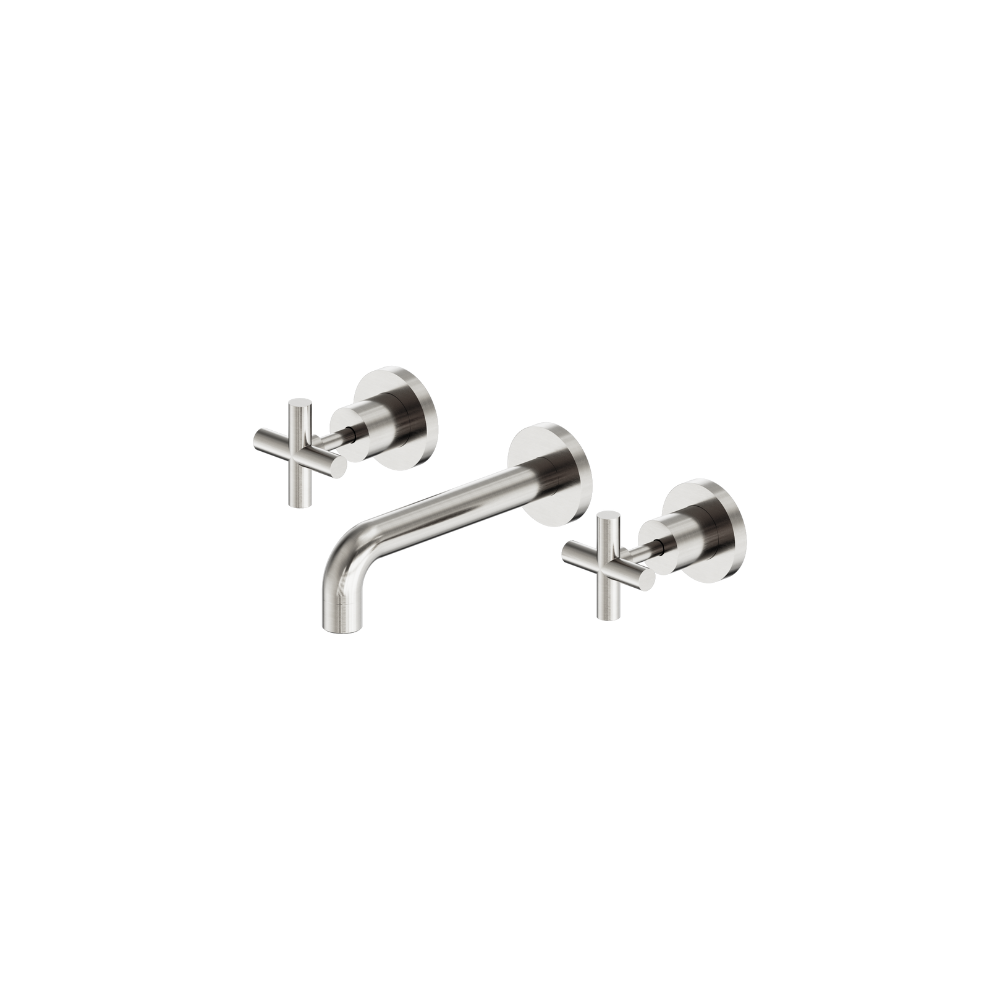X Plus Wall Basin Set 180mm Brushed Nickel - NR201607BBN