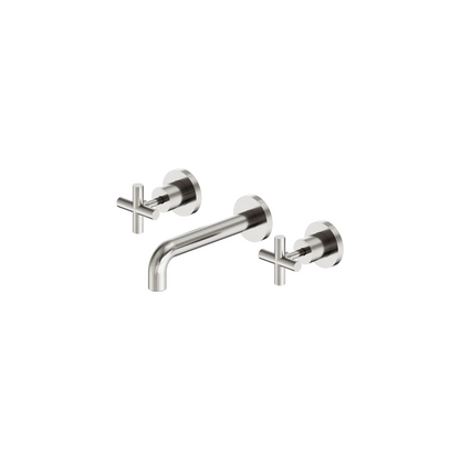 X Plus Wall Basin Set 180mm Brushed Nickel - NR201607BBN