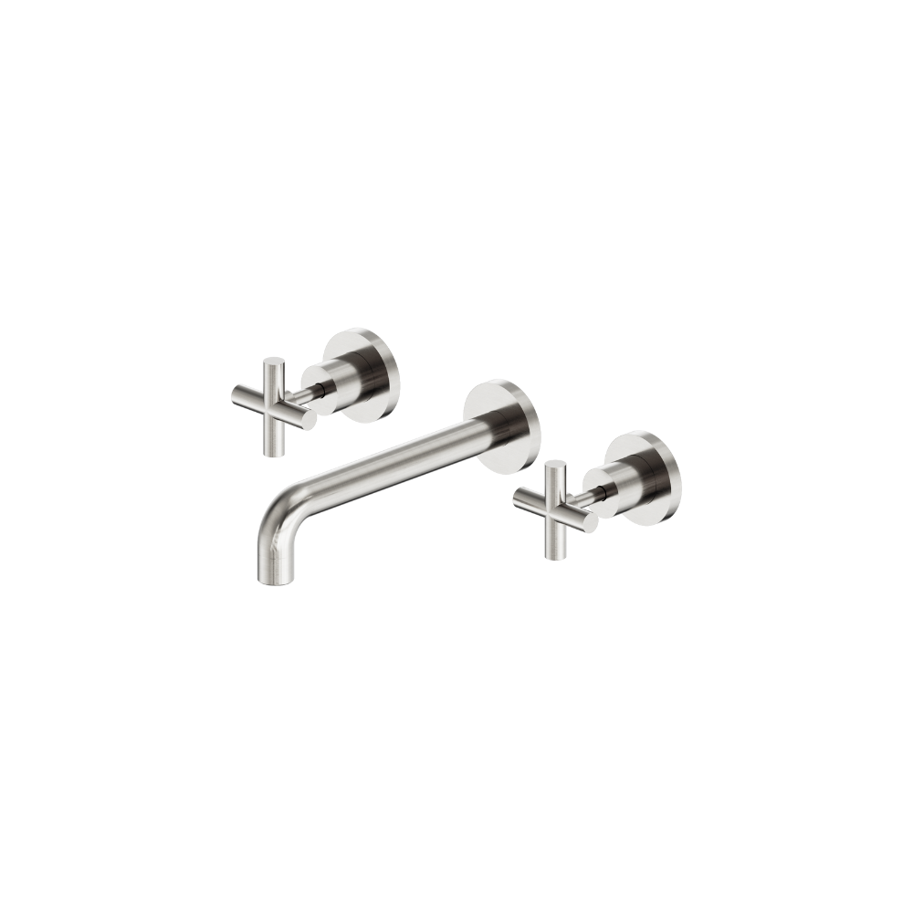X Plus Wall Basin Set 215mm Brushed Nickel - NR201607ABN