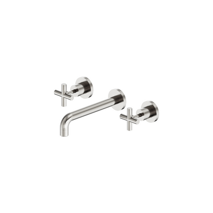 X Plus Wall Basin Set 215mm Brushed Nickel - NR201607ABN