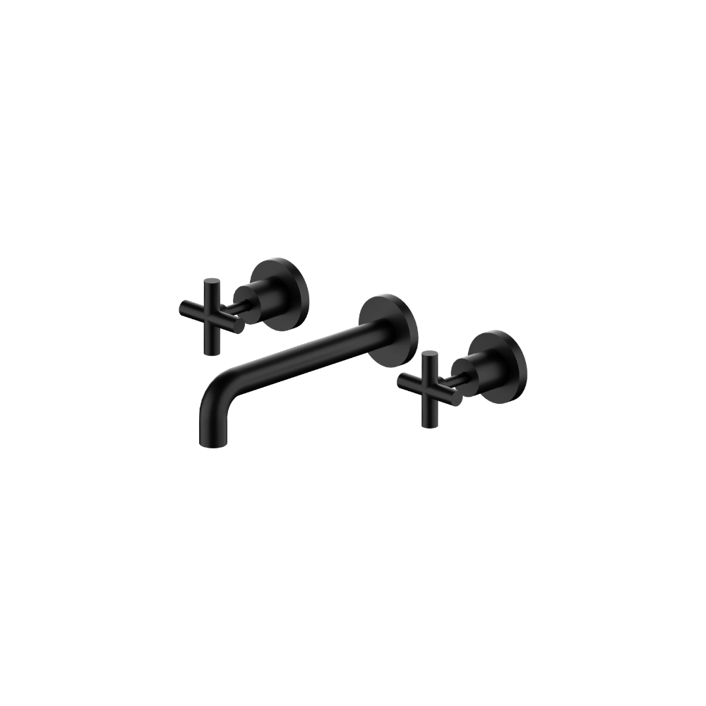 X Plus Wall Basin Set 215mm Matte Black - NR201607AMB