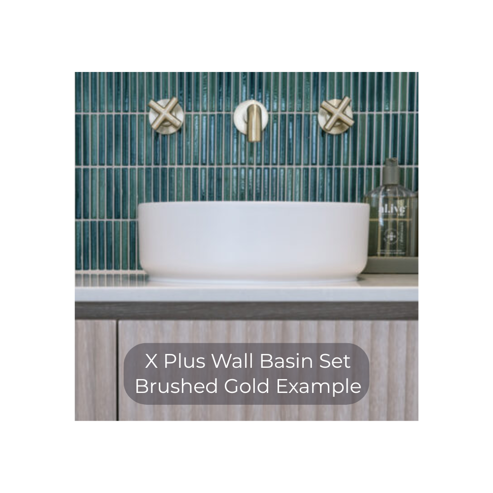 X Plus Wall Basin Set 180mm Brushed Nickel - NR201607BBN