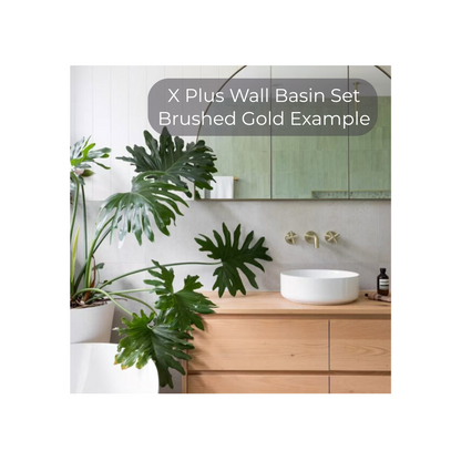 X Plus Wall Basin Set 180mm Brushed Nickel - NR201607BBN