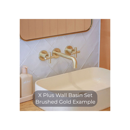 X Plus Wall Basin Set 180mm Brushed Nickel - NR201607BBN