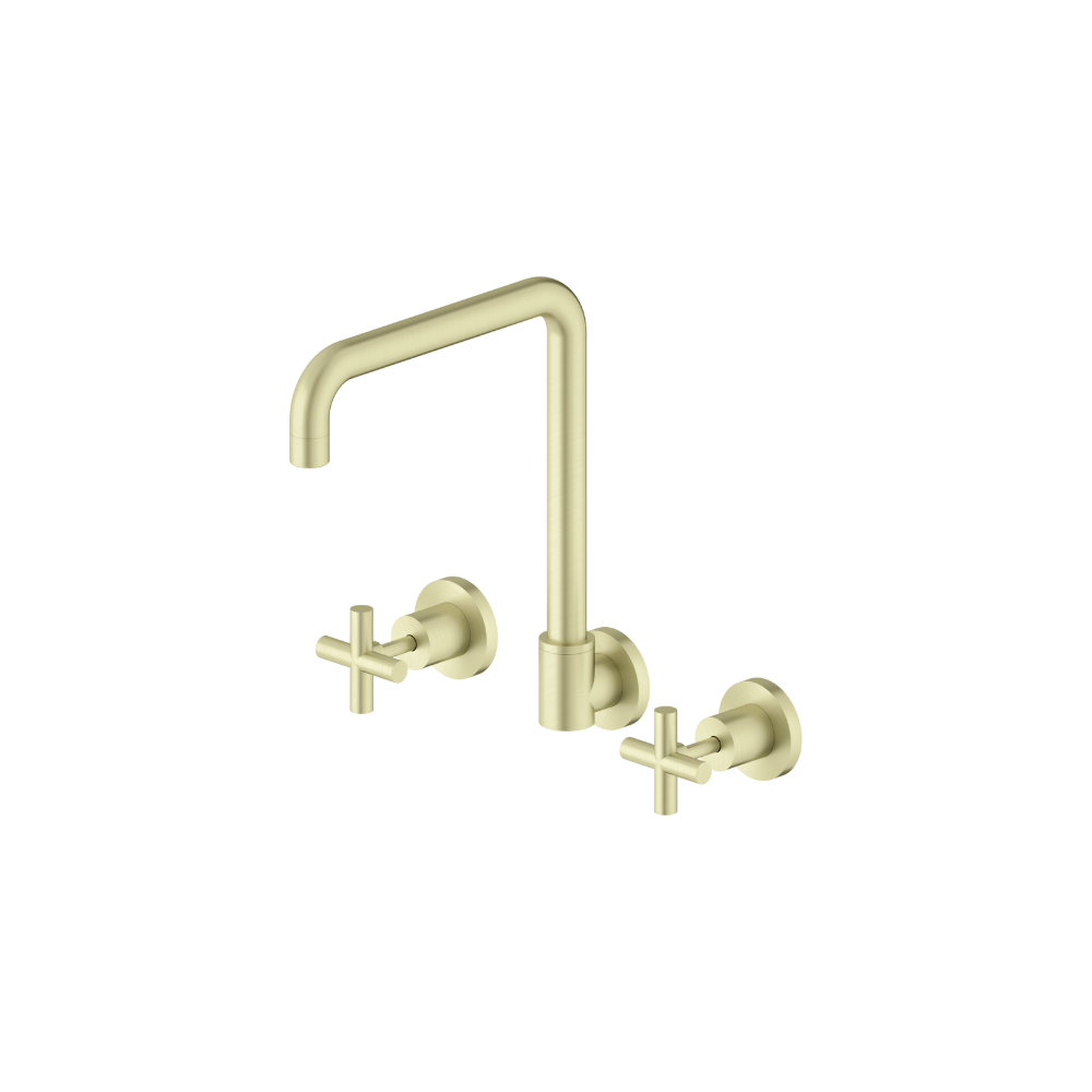 X Plus Wall Kitchen Set Swivel Spout Brushed Gold - NR201607BG