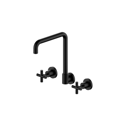 X Plus Wall Kitchen Set Swivel Spout Matte Black - NR201607MB