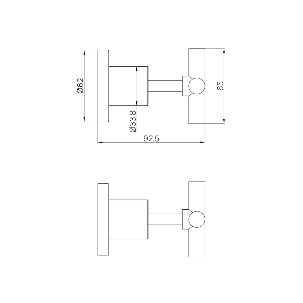X Plus Wall Tops Assembly Brushed Nickel - NR201609BN