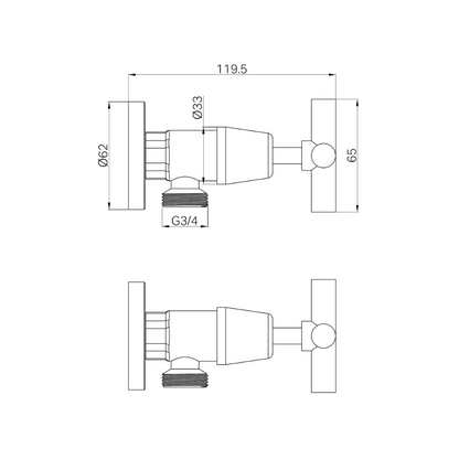 X Plus Washing Machine Stops Matte Black - NR201609DMB