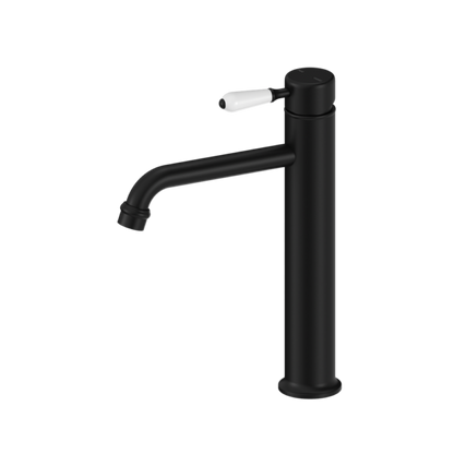 YORK STRAIGHT TALL BASIN MIXER WITH METAL LEVER MATTE BLACK