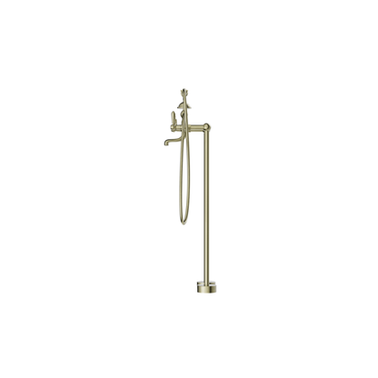 York Freestanding Bath Set With Metal Hand Shower Aged Brass - NR692103a02AB