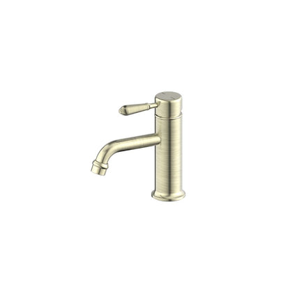 York Straight Basin Mixer With Metal Lever Aged Brass - NR692101b02AB
