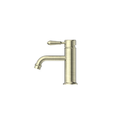 York Straight Basin Mixer With Metal Lever Aged Brass - NR692101b02AB